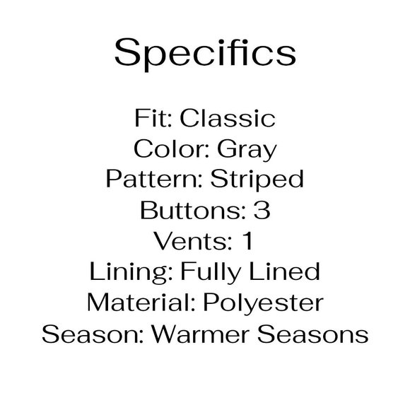 Michael Kors Youth 18R (36S Mens) 28x27 Gray Check Three Button Full Sui… - Picture 5 of 15